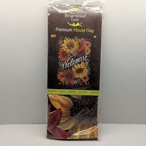 Briarwood Lane Fall Flowers Welcome House Flag 28" x 40"